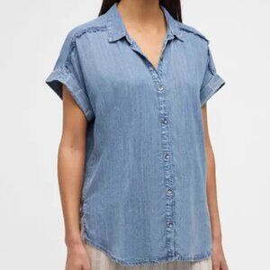 NWT | Splendid | Lyocell Chambray Button-Down Shirt | Blue | S